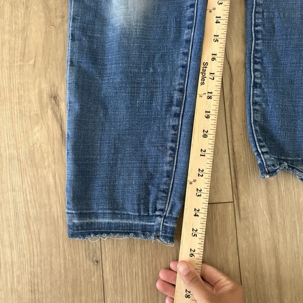 Lucky Brand Women's Hayden Crop Jeans Size 6 / 28 Mid Rise Blue Stretch Denim
